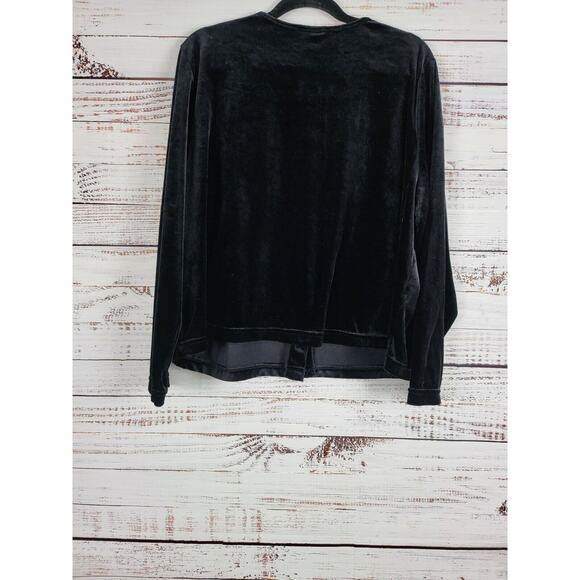 Diane Von Furstenberg Velvet Button Front Cardigan 2x Womens Cottage Core Grunge - Picture 4 of 6